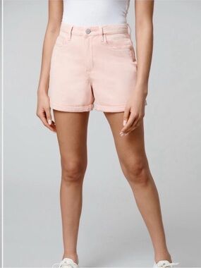 BLANK NYC STRAWBERRY SHERBET NWT $88 THE PERRY MOM JEAN SHORTS SIZE 26
